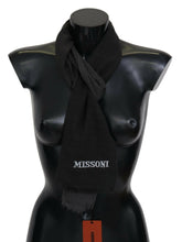 Missoni Black 100% Wool Unisex Neck Wrap Scarf -   -  Missoni.
